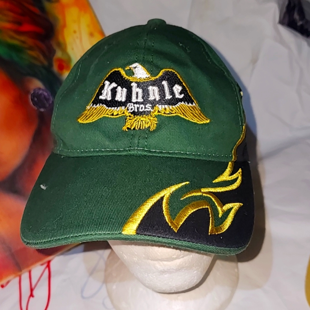 Kuhnle Bros Trucking 50 Years Green & Black Adjustable Trucker Hat Newbury